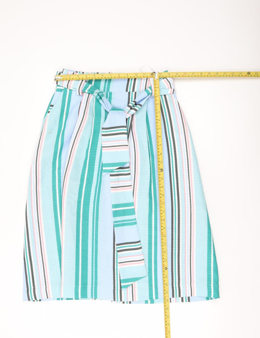 Oasis Women’s Multicoloured Stripe A-Line Knee Length Skirt Size 8