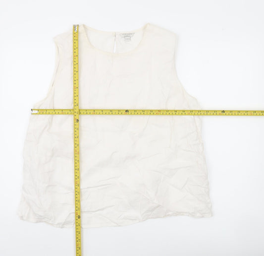 Womens UK Size 22 Monsoon Ivory Basic Blouse