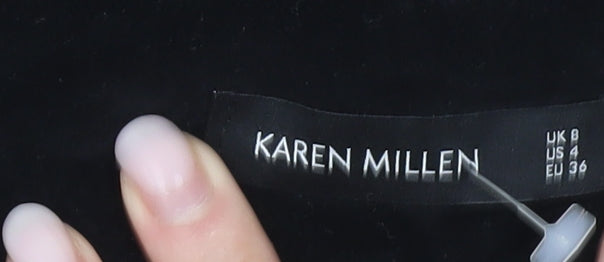 Karen Millen Women’s Black Size 8 Pencil Skirt Cotton Blend