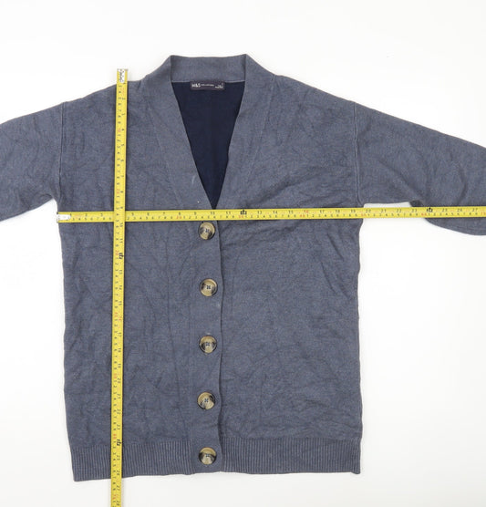 Womens UK Size S Marks and Spencer Blue Cardigan Jumper