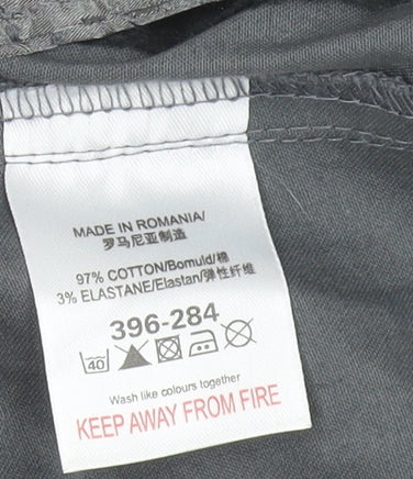 Next Women Grey Bermuda Shorts Size 6 Slim Fit Stretch Casual