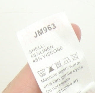 Capsule Womens Blue Midi Linen Blend Skirt Size 18 Elastic Waist