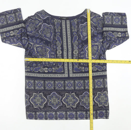 Womens UK Size 12 NEXT Blue Tunic Blouse
