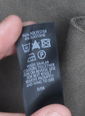 BHS Women’s Brown Pleated Midi Skirt Size 14 Polyester Blend