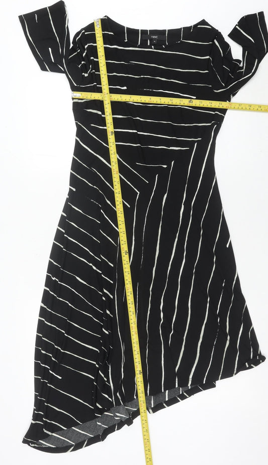 Next Women’s Black Stripe Midi Sheath Dress Size 10