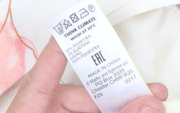 Marks and Spencer Womens Multicoloured Floral Midi Skirt Size 16