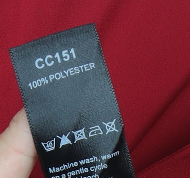 Capsule Women’s Red Plus Size 28 V-Neck Short Sleeve Blouse