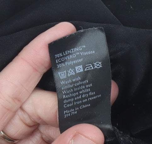 John Lewis Women’s Black Long Pencil Skirt Size 10 Viscose Blend