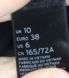 Topshop Women's Black Wide-Leg Cropped Trousers Size 10