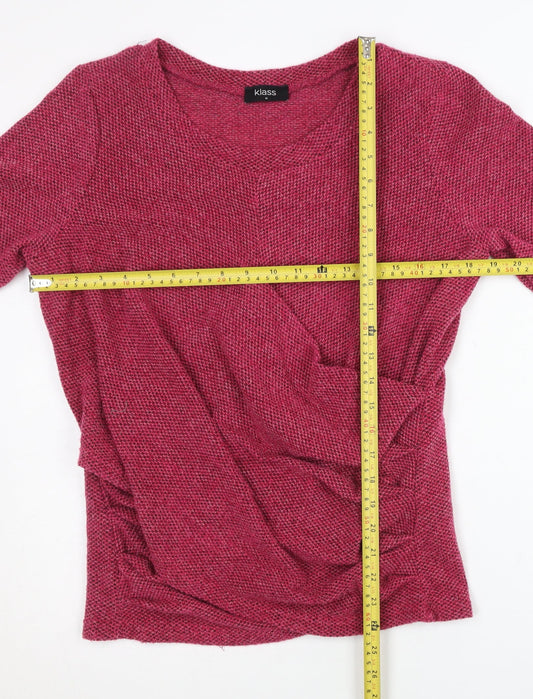 Womens UK Size M Klass Pink Pullover Jumper