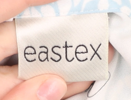 Eastex Women’s Blue Floral Midi A-Line Skirt Size 14 Polyester