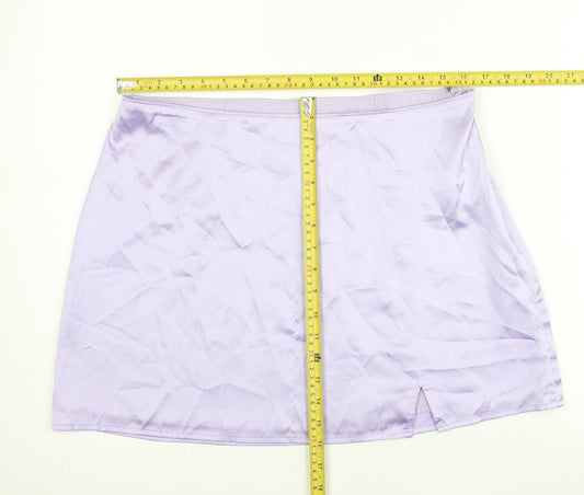 Hollister Women’s Purple High Rise Short Pencil Skirt Lined Size L