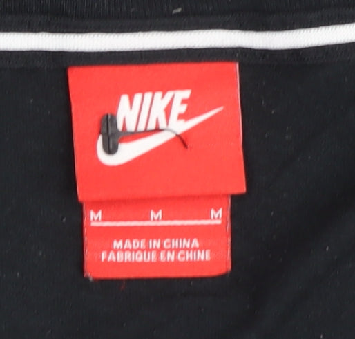 Nike Womens Black Medium Cropped Tank Top Sleeveless Gym Training