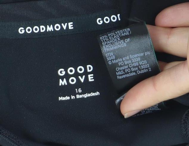 Marks and Spencer Womens Black Animal Print Racerback Tank Top Size 16