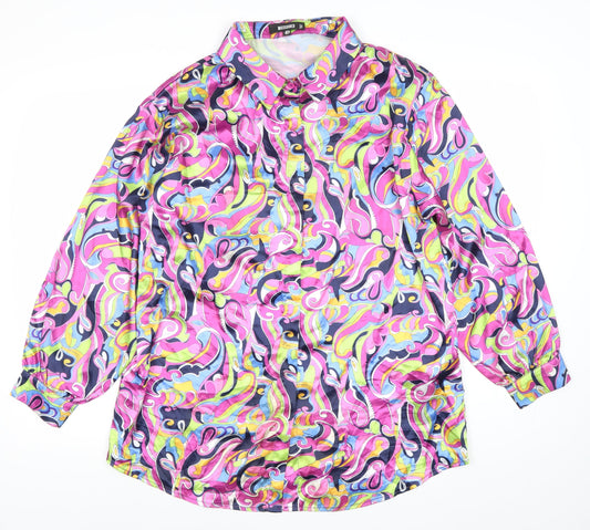 Womens UK Size 8 Missguided Multicoloured Classic Button-Up