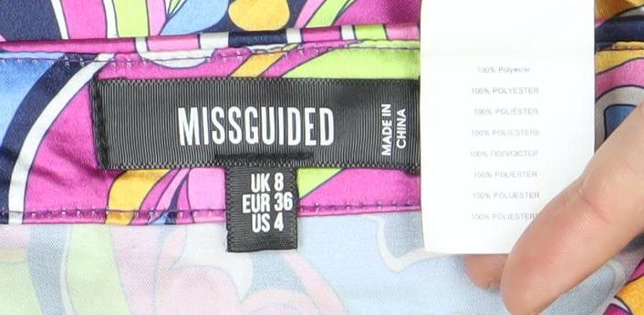 Womens UK Size 8 Missguided Multicoloured Classic Button-Up