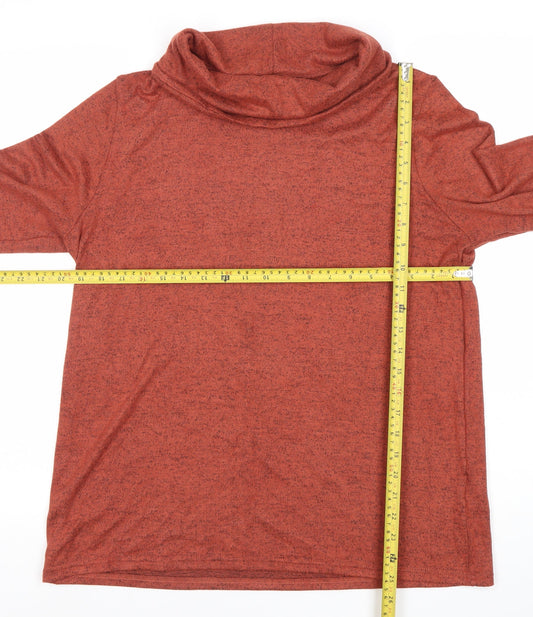 Womens UK Size M ISLE Essentials Brown Pullover Jumper