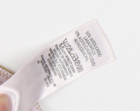 Marks and Spencer Womens Beige Wool Blend Pencil Skirt UK 10