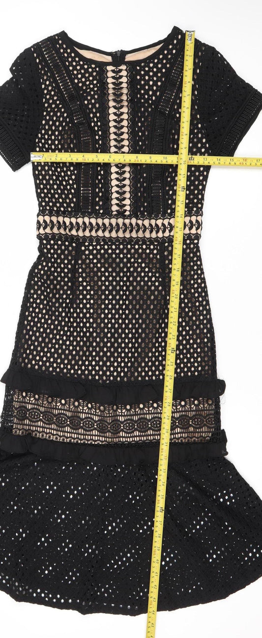 True Decadence Women’s XS Black Lace Sheath Party Dress