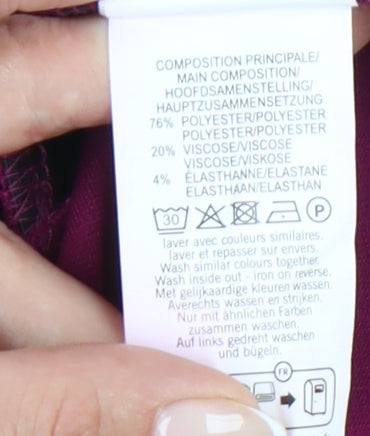 Damart Women’s Purple A-Line Stretch Knee Length Skirt Size 12