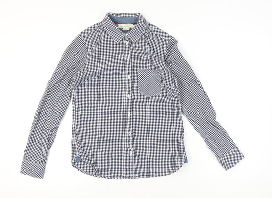 Womens UK Size 8 H&M Blue Classic Button-Up