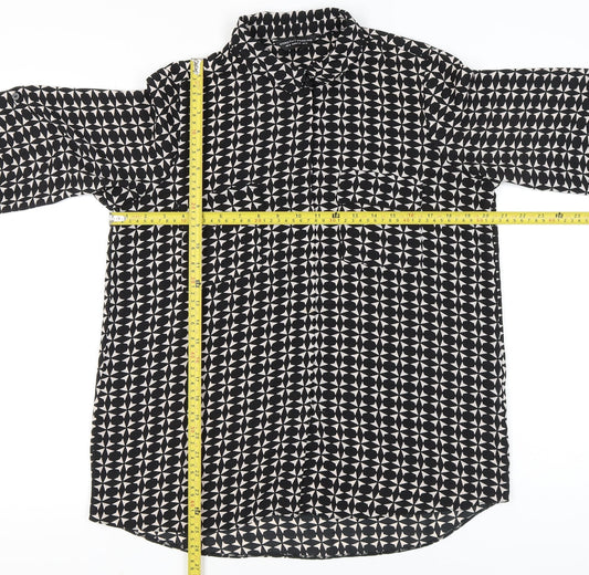 Womens UK Size 14 Dorothy Perkins Black Classic Button-Up