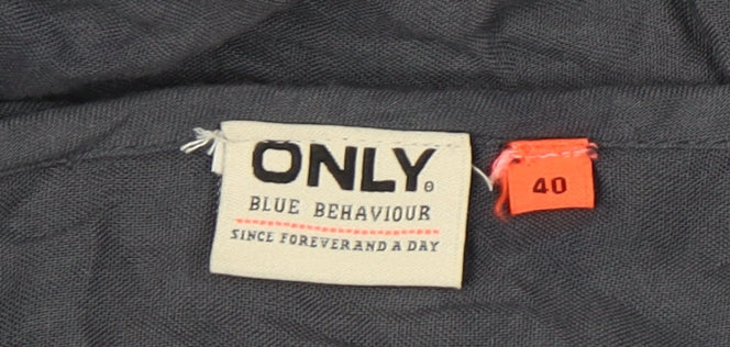 ONLY Women’s Black Size 12 Slip Dress Embroidered Floral Summer Casual