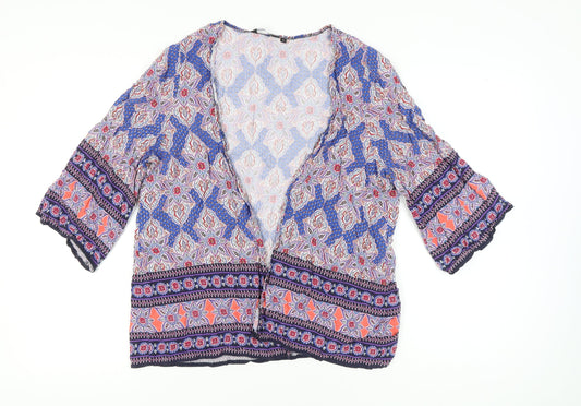 Womens UK Size 14 New Look Multicoloured Kimono Blouse