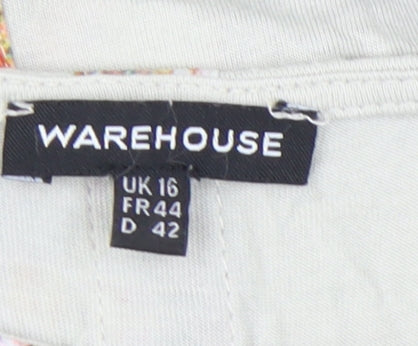 Womens UK Size 16 Warehouse Multicoloured Camisole Blouse