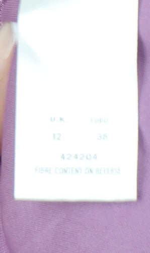 Womens UK Size 12 Eastex Purple Lace Blouse