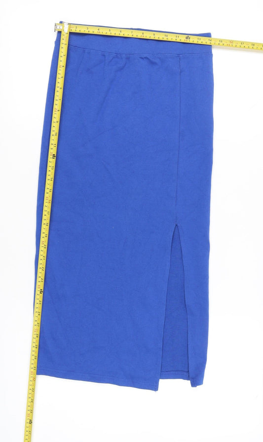Silkroad Daughters Women’s Blue Midi Pencil Skirt Size 12