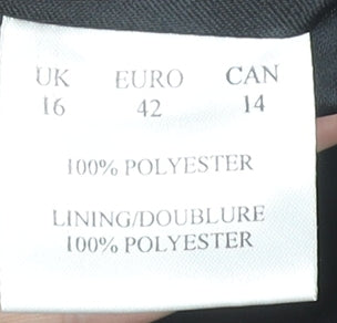 Jacques Vert Womens Black Blazer Jacket Size 16 Formal Tailored