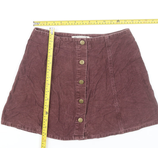 Hearts & Bows Women’s Brown Corduroy A-Line Skirt UK 10
