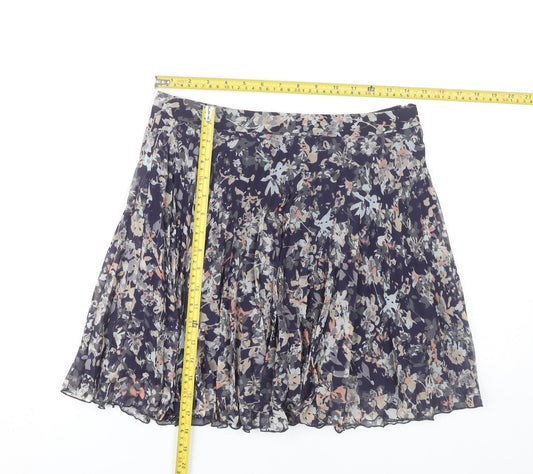 Next Women’s Multicoloured Pleated Floral Skirt Size 8