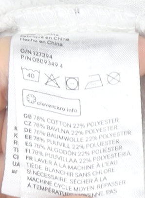 H&M Women Grey Coke Logo Sweatshirt L Casual Pullover Cotton Blend