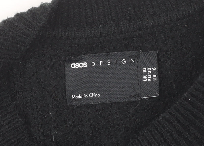 ASOS Design Women’s Black Size 10 Chunky Knit Pullover Jumper