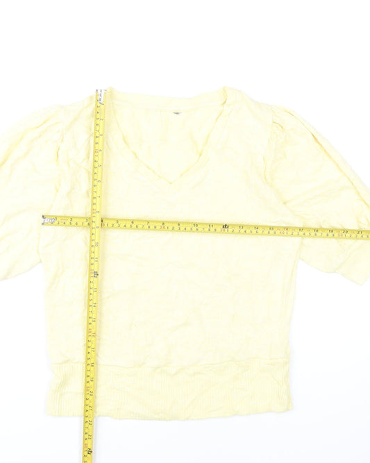 Womens UK Size 12 NEXT Yellow Pullover Jumper