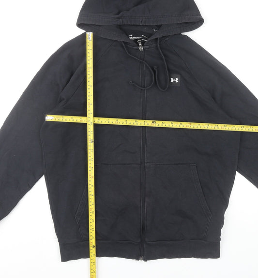 Under Armour Men’s Black Full Zip Hoodie M Relaxed Fit ColdGear