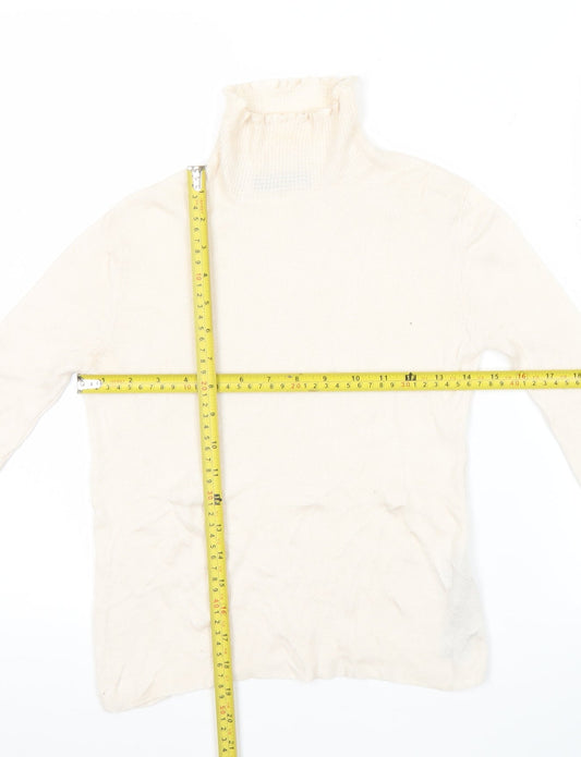 Womens UK Size S Zara Ivory Basic Blouse