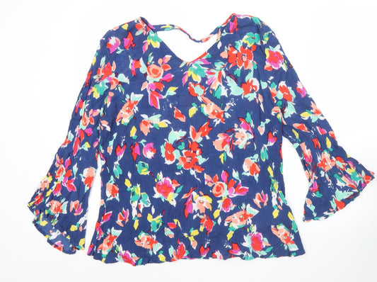 Womens UK Size 10 Kaleidoscope Multicoloured Tunic Blouse