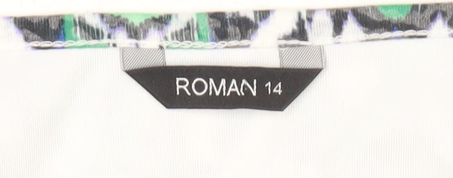 Womens UK Size 14 Roman Multicoloured Tunic Blouse
