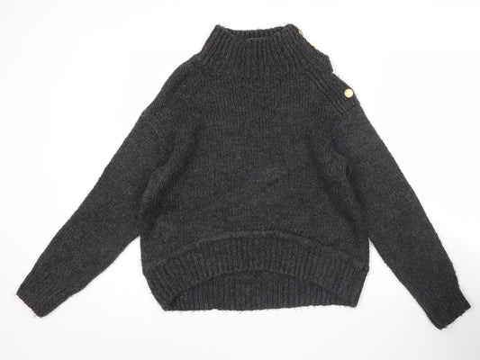 Womens UK Size XS Topshop Grey Pullover Jumper