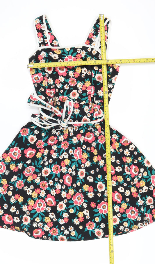 Dorothy Perkins Women’s Multicoloured Floral Fit & Flare Dress Size 8