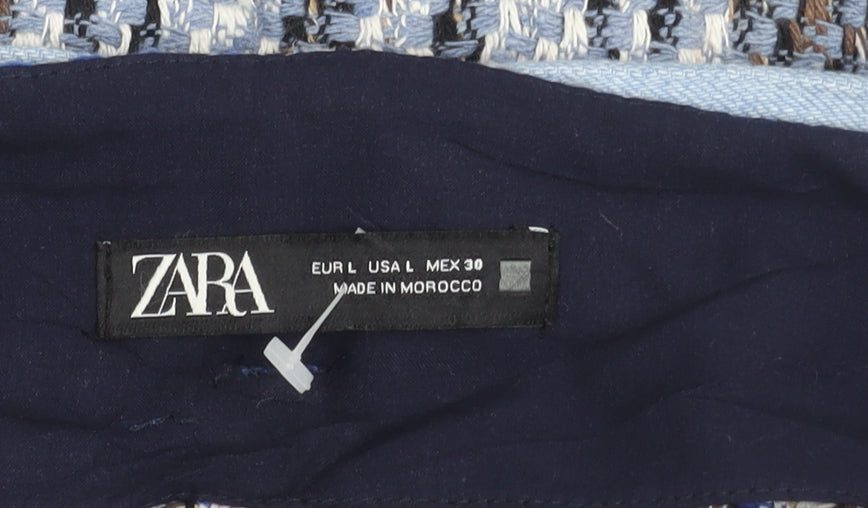 Womens UK Size L Zara Straight & Pencil Tweed Skirt