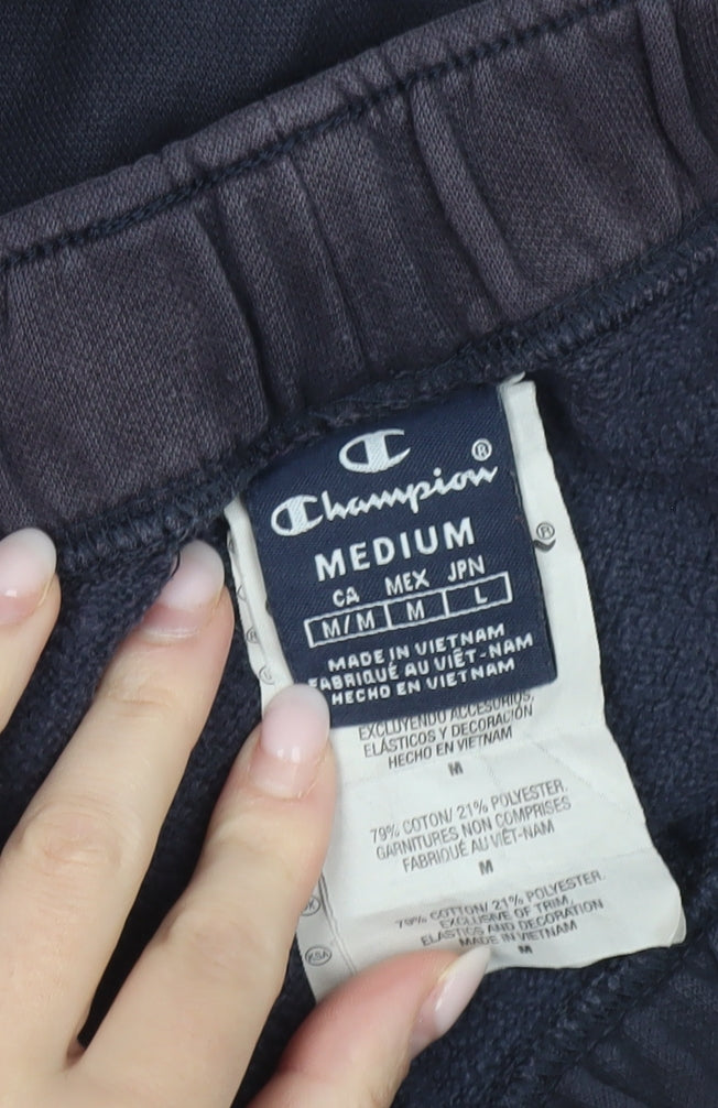 Champion Womens Blue Medium Jogger Sweatpants Cotton Blend