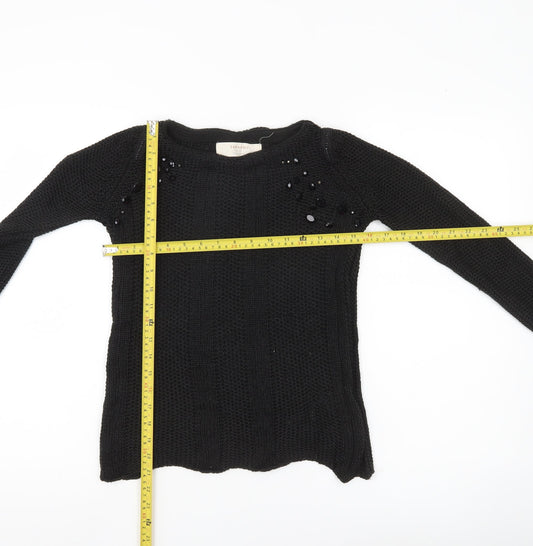 Womens UK Size S Zara Black Pullover Jumper