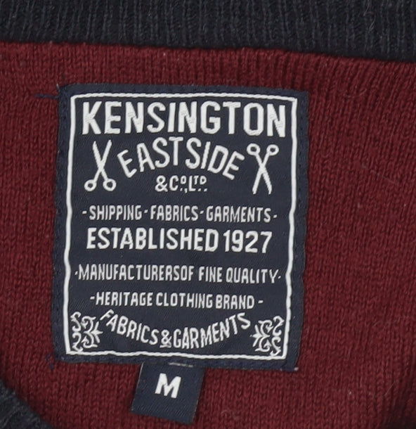 Kensington Eastside Men Black M Crew Neck Pullover Jumper Knit