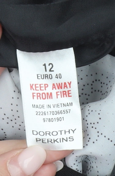 Dorothy Perkins Womens Black Size 12 Blazer Jacket Workwear