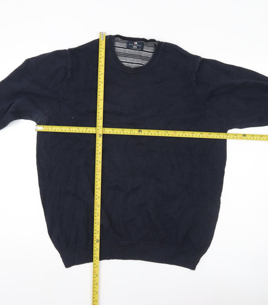 Marks and Spencer Men’s Blue Cotton Crew Neck Pullover Jumper L