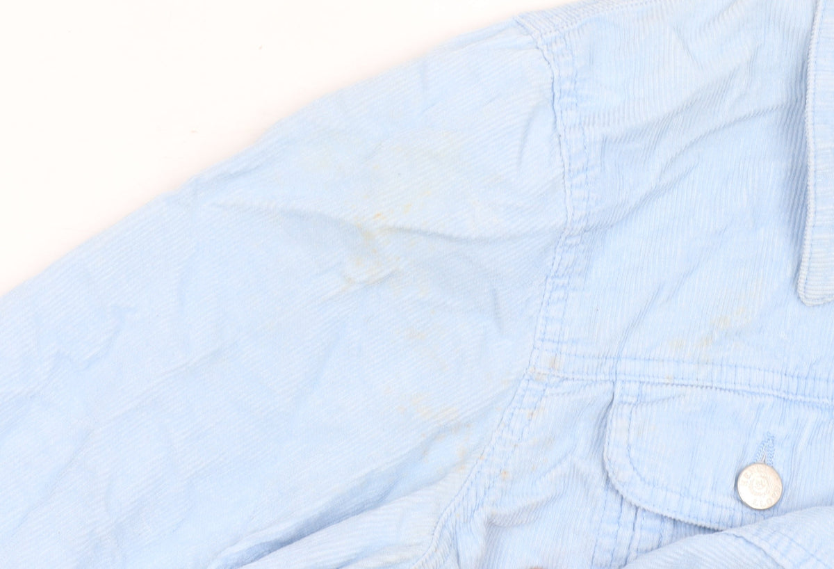 Additional view of Henri Lloyd women’s blue corduroy jacket, size UK 10, casual cropped